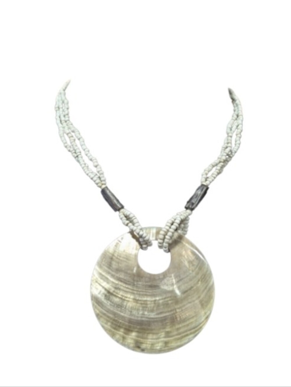 Mermaidcore Vacation Shell Necklace Beach Coastal Beaded Handmade Pendant